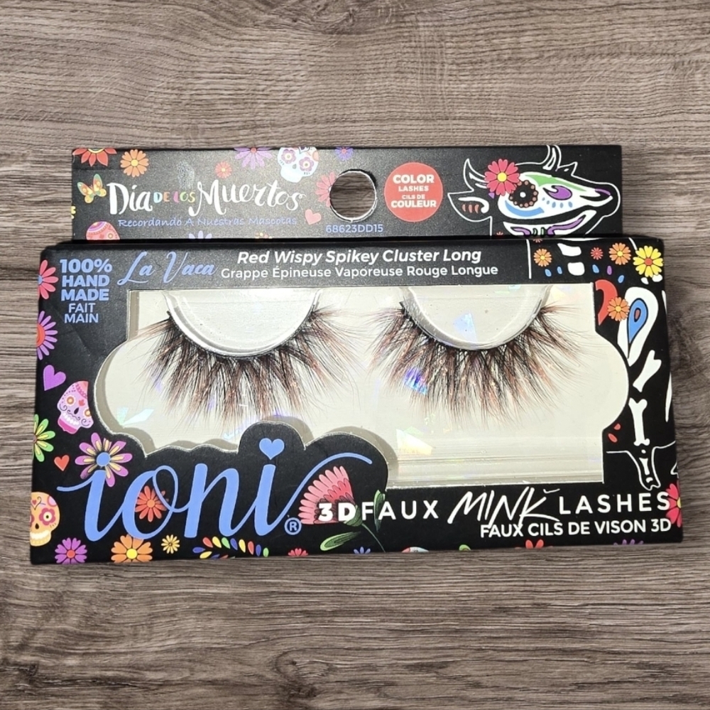 New NIB Burlesque Femme Fatale 3D Faux Mink Soft Black Band Strip Eye Lashes